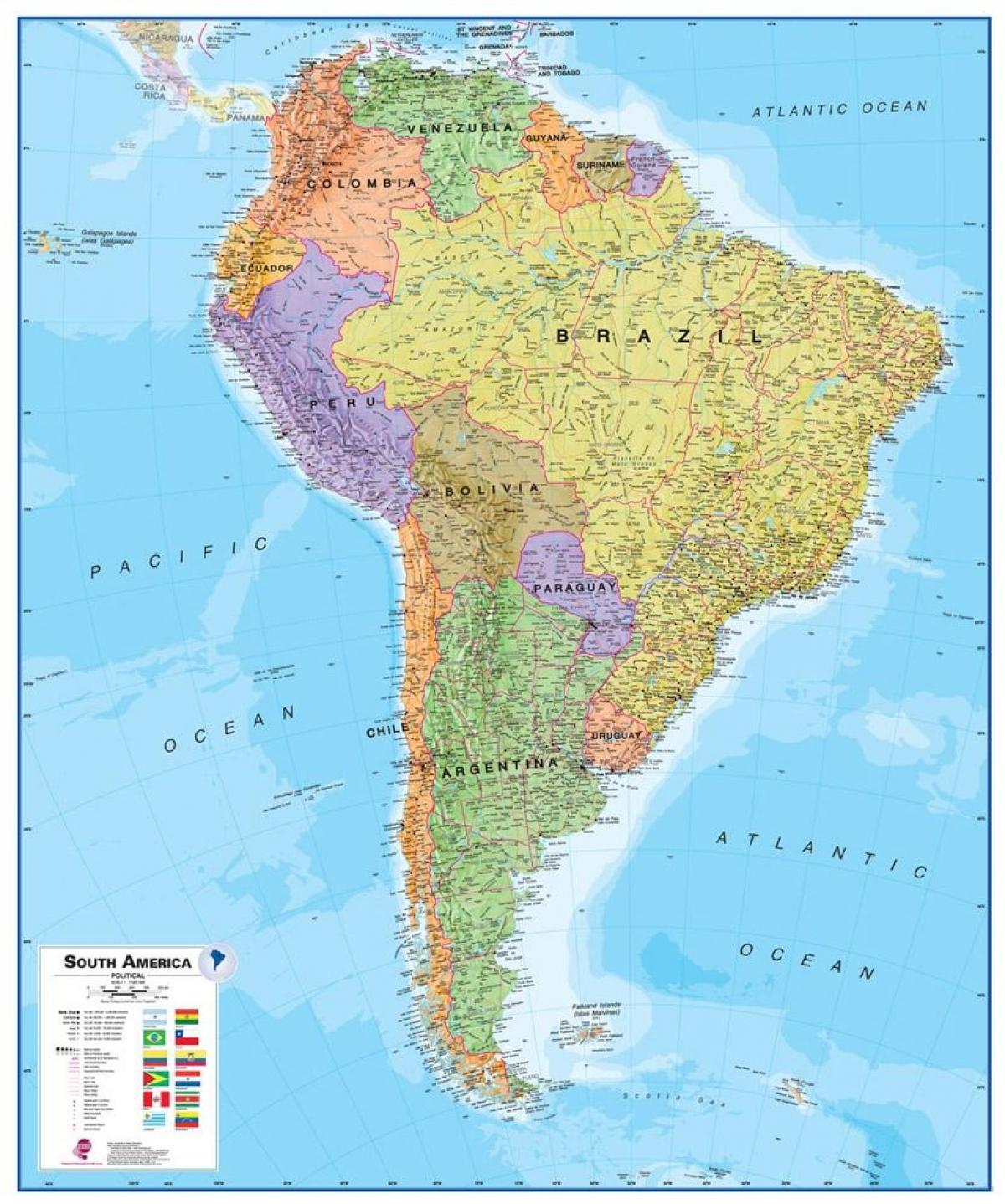 карта Перу Южной Америки