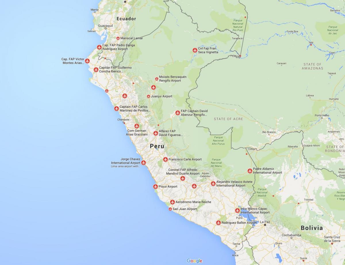 аэропорты Перу на карте