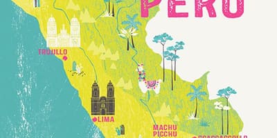 Карта Перу для детей