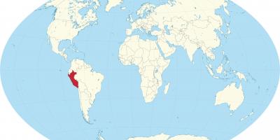 Карта мира, показывающая Перу