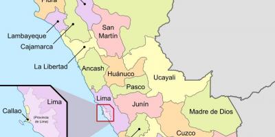 На карте Перу