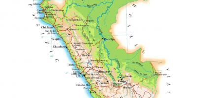 Карта физическая карта Перу